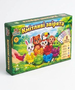 Дитяча навчальна гра "Кмітливі звірята" коробка 1-234 фото