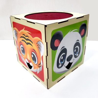 Куб - скарбничка "Дикі тварини" 01286 фото